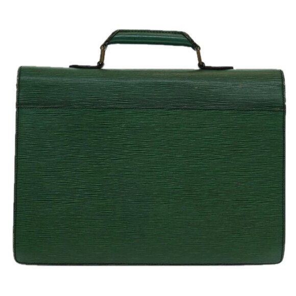 LOUIS VUITTON Epi Serviette Ambassador Business Bag Green - Picture 2 of 15